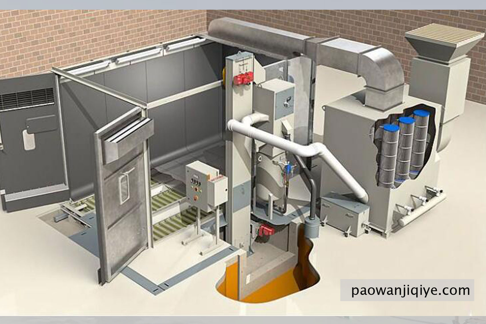刮板回收噴砂房產品圖片
